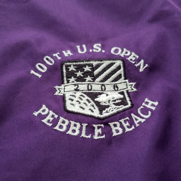 Vintage Polo Golf Ralph Lauren US Open 2000 2XL Mens Purple Windbreaker Jacket - Picture 3 of 7